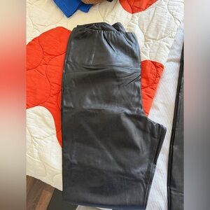 Wilfred Free Black Faux Leather Leggings